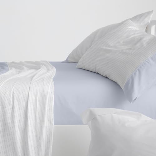 Burrito Blanco - Cotton Flannel Sheets - Bed 105 cm Design 573 - Blue (105 x 190/200 cm.)