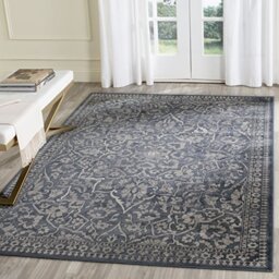 Safavieh Traditional Indoor Woven Rectangle Area Rug, Vintage Collection, VTG175, in Blue / Light Grey, 160 X 229 cm for Living Room, Bedroom or Any Indoor Space