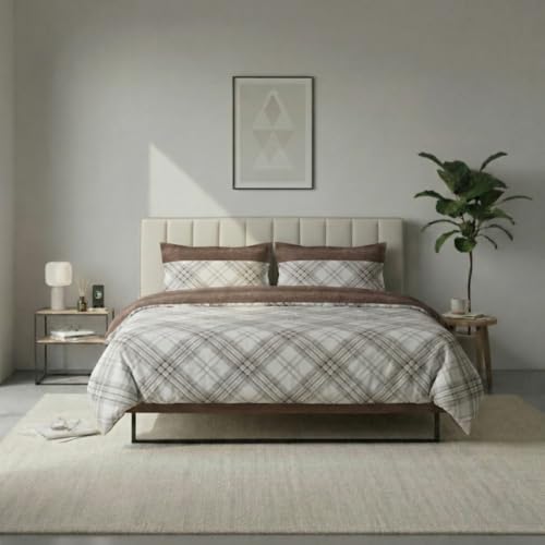 Jenny Sesàl Scottish Cotton Sheet Set – Sheet Set + Pillowcases (Taupe, Double)