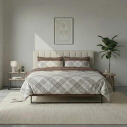 Jenny Sesàl Scottish Cotton Sheet Set – Sheet Set + Pillowcases (Taupe, Double)