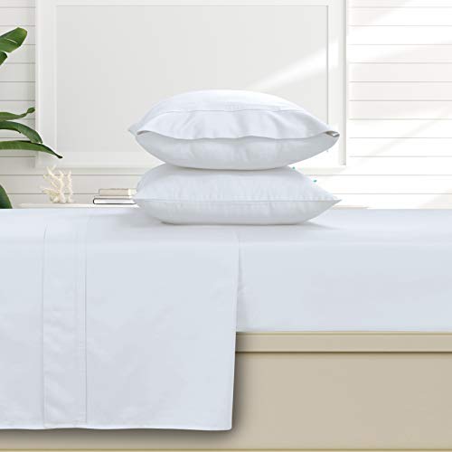 Tribeca Living 500 Thread Count Egyptian Cotton 6-Piece Deep Pocket Sheet Set, Cal King, White (T500ECED6PSSCKWH)
