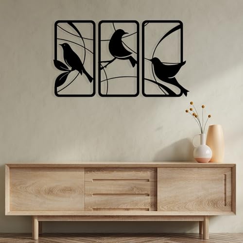 Stylish Black Decorative Metal Wall Accessory, 120 x 68 cm, 100% Metal, 1.2 mm Thickness, Perfect for Modern Home Decor & Art Display