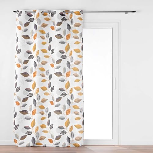 Douceur d'Intérieur Vahine 140 x 280 cm Printed Polyester Eyelet Curtain