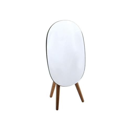 Spirella Alesia Design Bathroom Mirror - Portable Makeup Mirror for Bathroom with Shelf - Acacia Wood Mirror for Vanity Unit