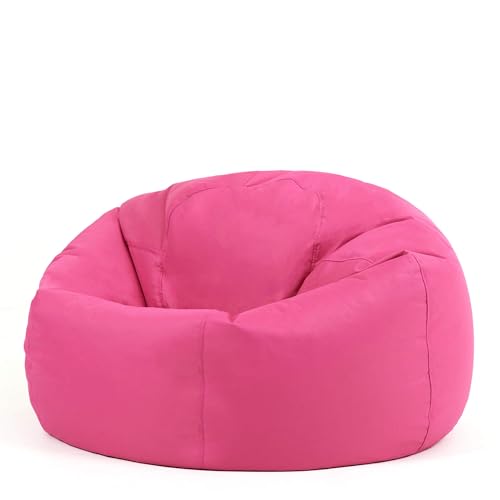 Bean Bag Bazaar Hi-Rest Kids Bean Bag Chair, Pink, Indoor Outdoor Water-Resistant Fabric, Kids Chair with Filling Included, Garden, Outdoor Seating, Playroom, Bedroom