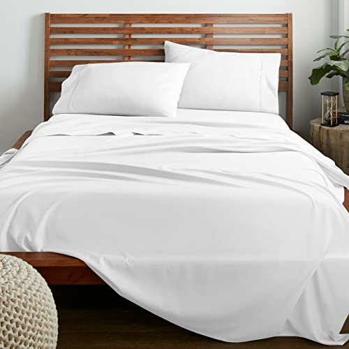 American Home Collection King Size Sheet Set - 16-Inch Deep Pocket - Ultra Soft Microfiber Bed Sheets - Breathable, Wrinkle and Fade Resistant, Easy Care - 4 Piece Set (King, White)