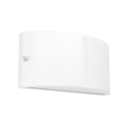 Eglo Outdoor wall Light Poggiarello, up and Downlight, Porch and Front Door lamp, White Plastic, E14 Socket, IP54
