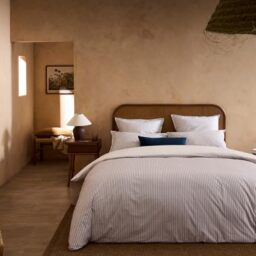 ESSIX - Printed Cotton Percale Duvet Cover, Weave - 260 x 240 cm - Light Beige - Cotton Percale - 80 Thread Count/cm² - Easy Care