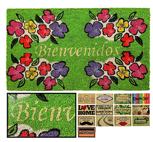 LucaHome – Coco Doormat 40 x 70 cm Non-Slip, Welcome Flower Entrance Doormat, Home Entrance, Indoor or Outdoor Doormat