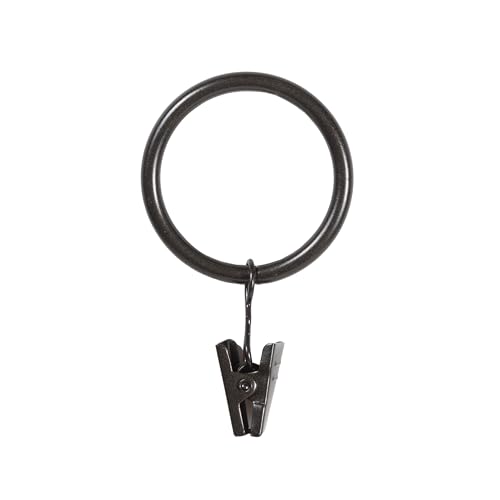 "Kenney Clip Rings for 1"" to 1-1/4"" Diameter Curtain Rods, Oil Rubbed Bronze, 14-Pack"