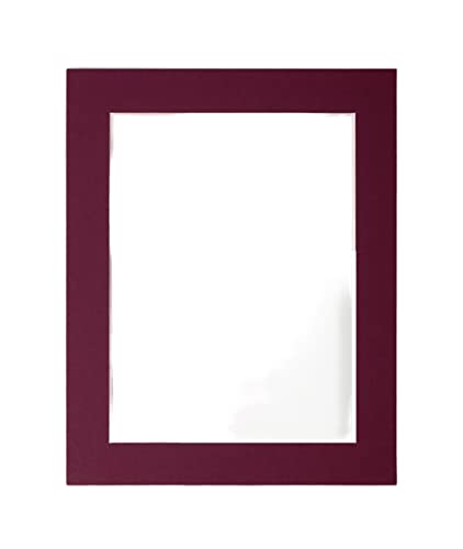 Frame Company Watson Beech Picture Photo Frame fitted with Perspex, 10x10 inch with Plum Mount for image size 8x8 inch