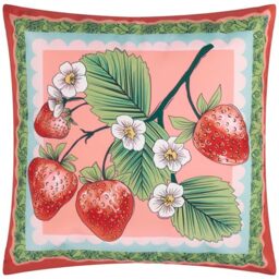 furn. Anemone Strawberries Printed Outdoor Cushion Cover – Durable, Water-Resistant & Reversible for Year-Round Use (Cover Only, 45x45cm)