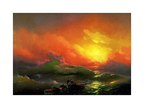 Wee Blue Coo Painting Seascape Study Maritime Aivazovsky Ninth Wave Wall Art Print