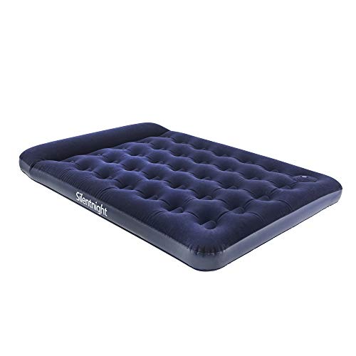 Silentnight Deluxe Double Airbed - Blow Up Inflatable, Built-in Foot Pump, For Camping, Caravans and Guest Rooms, For Adults and Kids