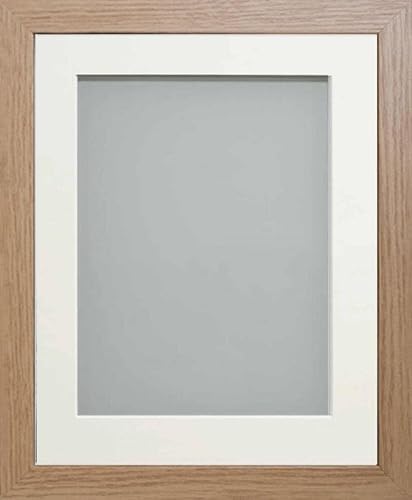 Frame Company Allington Beech Photo Frame with Off-White Mount, A4 for 9x6 inch, fitted with perspex