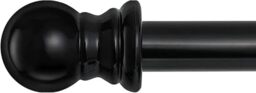 Extra Long Curtain Rods 120-inch To 170-inch,1”Heavy Duty for Living Room,Bedroom,Outdoor Patio,Metal Drapery Rod for 10-14.2 ft Curtain Pole With 4 Adjustable Brackets