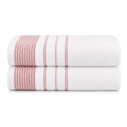 Rapport Home Dakota Stripe Bath Sheet Blush