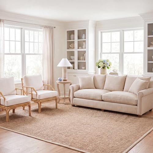 Safavieh Natural Fiber Rug for Living Room, Dining Room, Bedroom - Natural Fiber Collection, Short Pile, in Natural and Brown, 244 X 305 cm