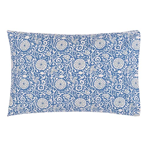 Designers Guild Shaqui Printed Cotton Percale Porcelain Cushion Cover 50 x 75 cm