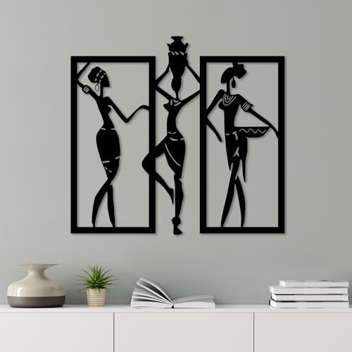 Stylish Black Decorative Metal Wall Accessory, 66 x 62 cm, 100% Metal, 1.5 mm Thickness, Perfect for Modern Home Decor & Art Display