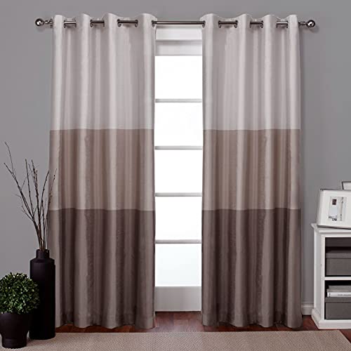 Exclusive Home Curtains Chateau Grommet Top Panel Pair, Taupe, 54x96, 2 Piece