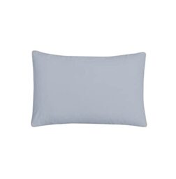 Sleepdown Pillow cases 100% Pure Cotton Pack of Two Housewife Luxury Soft Cosy Pillow Cover Set - Grey - 48 x 74 cm, (5056557501090)
