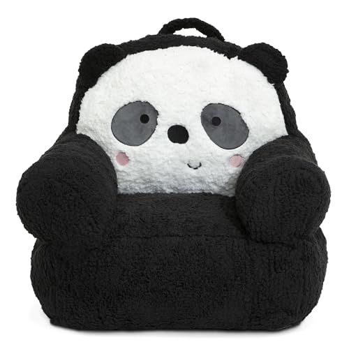 Delta Children Panda Cozee Buddy Chair, Black/White, 19W x 17.5D x 19H