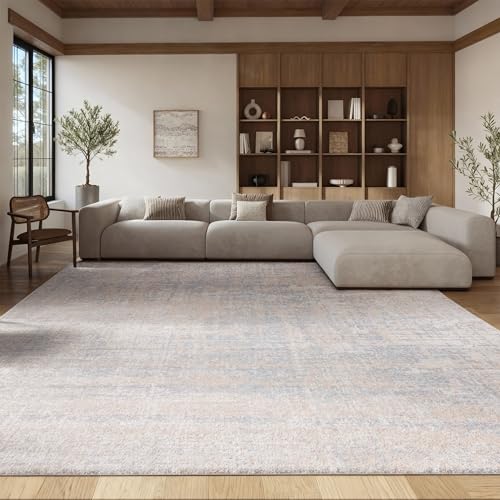 Safavieh Contemporary Rug for Living Room, Dining Room, Bedroom - Adirondack Collection, Short Pile, in Beige and Slate, 67 X 183 cm