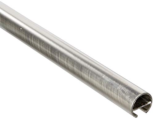 Gardinia Curtain Rod with Inner Track I Diameter 16 mm Stainless Steel Look 120 cm