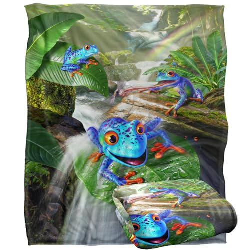 Jq Licensing - Jlo Jungle Frogs Silky Touch Super Soft Throw Blanket 152 X 127 Cm