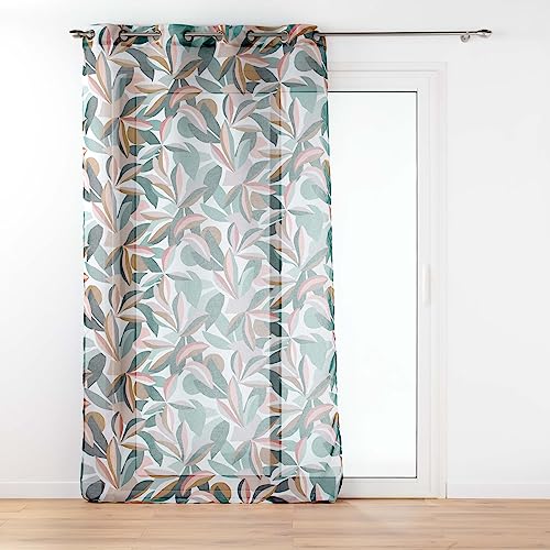 Douceur d'Intérieur, Lavinia Net Curtain with Eyelets (140 x 280 cm) Sandblasted Printed