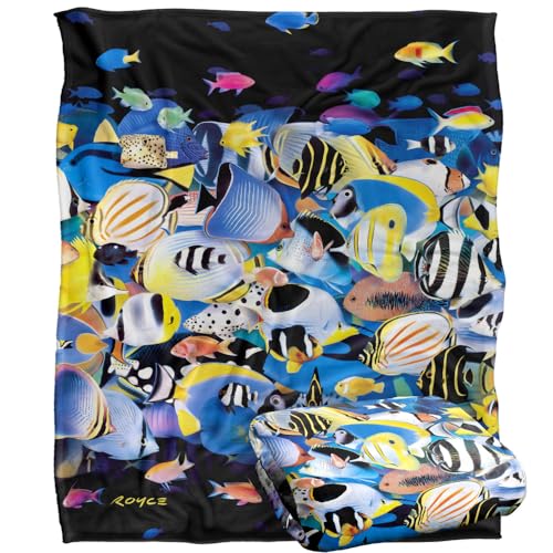 Jq Licensing - Royce Mcclure Night Dive Tropical Fish Silky Touch Super Soft Throw Blanket 152 X 127 Cm