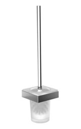 Emco Liaison 181500101 Toilet Brush Set Satin/Chrome with Brush Holder Wall Mounted