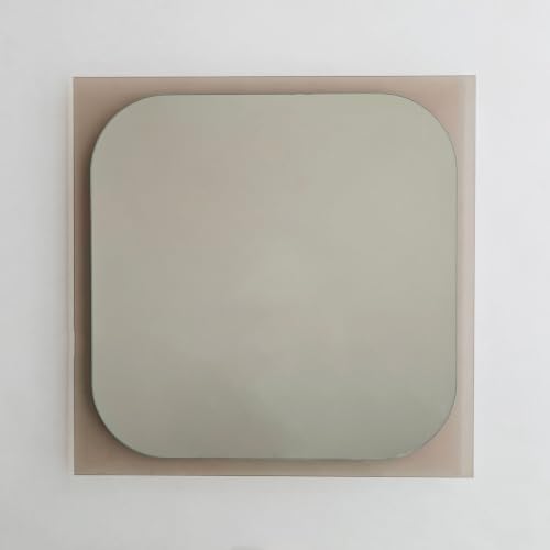 Modern Wall Mirror in Bronze, 65 cm x 65 cm, 100% Melamine-Coated Chipboard, 18 mm Thick, Ecological Flotal E Design