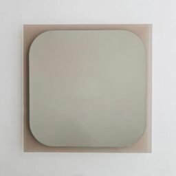 Modern Wall Mirror in Bronze, 65 cm x 65 cm, 100% Melamine-Coated Chipboard, 18 mm Thick, Ecological Flotal E Design