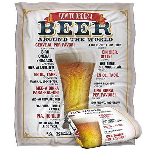 Bcreative - Retrorocket Studio Beer Around The World Silky Touch Super Soft Throw Blanket 152 X 127 Cm