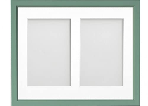 Frame Company Drayton Multi Aperture Photo Frame, Green, 10x8 for 6x4 inch (x2)
