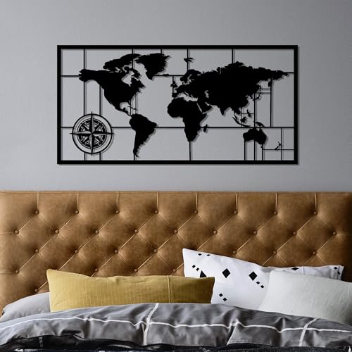 Stylish Black Decorative Metal Wall Accessory, 40 x 81 cm, 100% Metal, 1.5 mm Thick, Lightweight & Easy to Hang, Perfect for Modern Home Decor