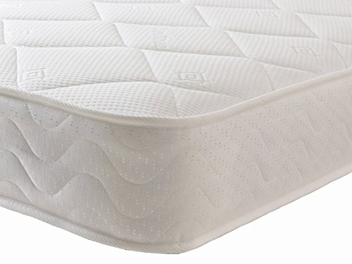 "Starlight Beds Cooltouch Classic 7.5"" Deep 7 Layer Construction Coil Spring & Memory Foam Hybrid Mattress, White, 2ft 6 Small Single"