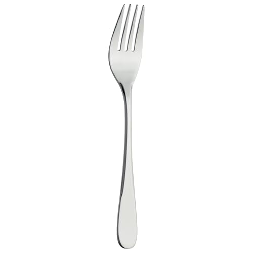 Grunwerg Venus Dessert Forks, 18/0 Stainless Steel, Mirror Finish, Fiddle Pattern ??? Stylish Everyday Cutlery (Pack of 12)