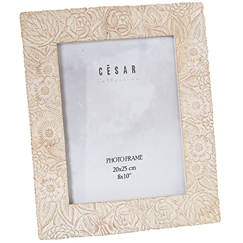 Photo Frame Resin 20 x 25 cm White Envejecido Ext: 27 x 2 x 32 cm