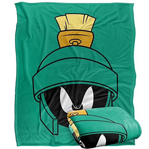 LOONEY TUNES Blanket, 152 x 127 cm, Marvin Face Silky Touch Super Soft Throw