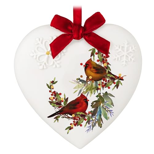 Hallmark Keepsake Christmas Ornament 2024, Christmas Cardinals, Porcelain, Gifts for Nature Lovers
