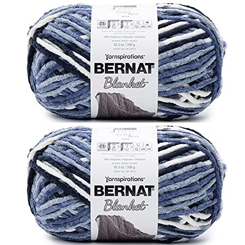 Bernat Blanket 300g - Faded Blues - Pack of 2 Balls