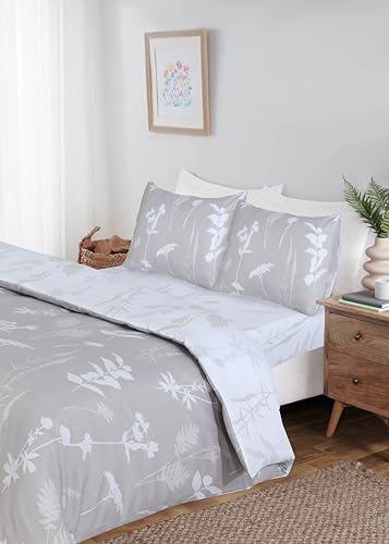 Rapport home Full Bedding Set with Matching Fitted Sheet and Pillowcase Floral Double Duvet Cover Set