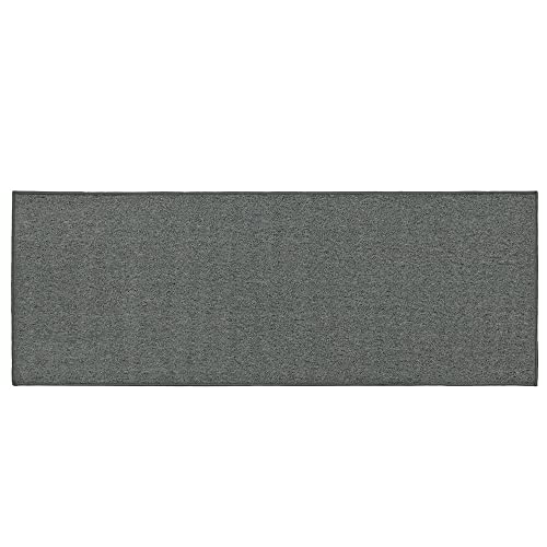 JVL Eden Machine Washable Latex Backed Runner Doormat, 57x150cm, Grey