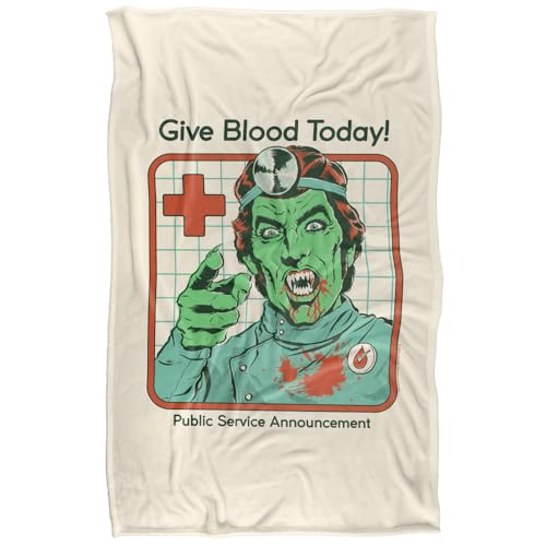 Steven Rhodes Give Blood Today Silky Touch Super Soft Throw Blanket 91 X 147 Cm