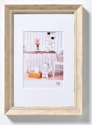 walther design Picture Frame Natural 18 x 24 cm with PassepArtout, Chalet Design Frame EL824H