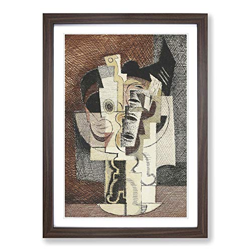 Louis Marcoussis The Table Framed Print - A2 Walnut Framed Wall Art - Ready to Hang - Modern Nature Picture - Living Room Bedroom Lounge Office