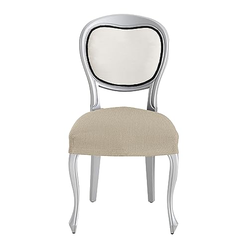 Eysa Ulises Chair Cover, Ecru, Pack of 2